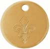 French Medallion,
1" diameter, brass